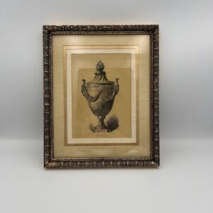 Antique-Style Persian Vase Illustration Framed 'San Donato 1879' RESTORED